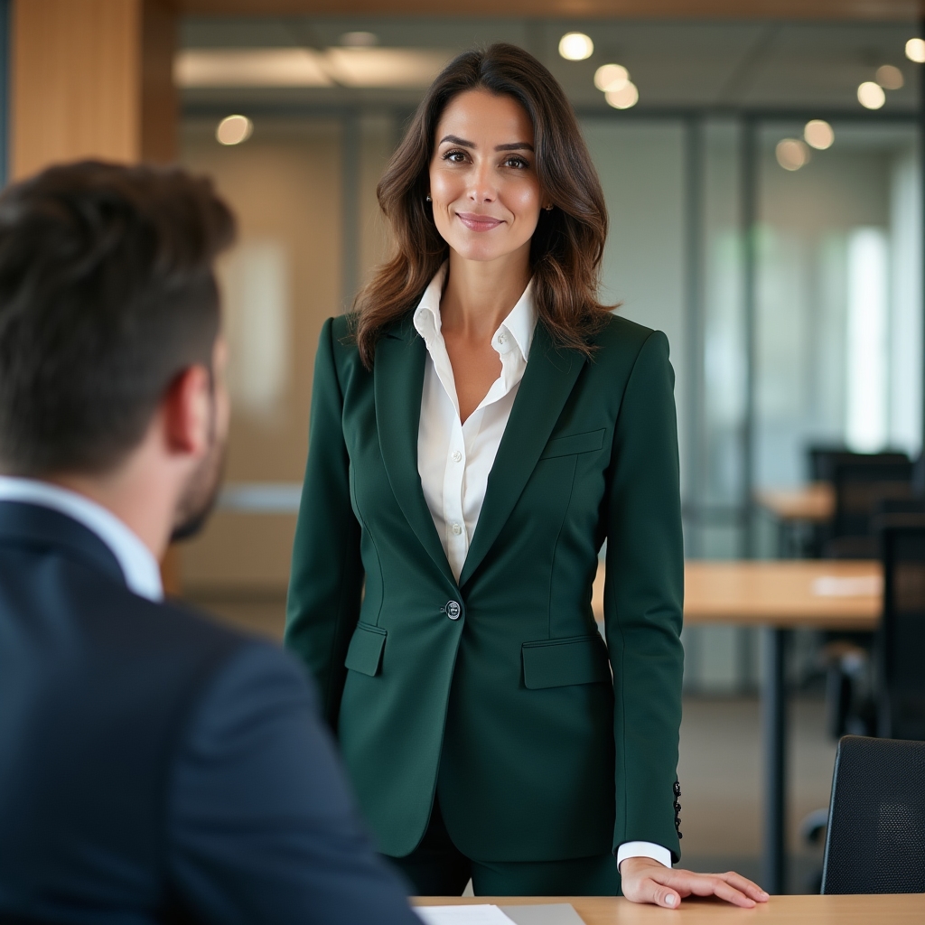 Professionista che affronta una conversazione difficile in ufficio con assertività